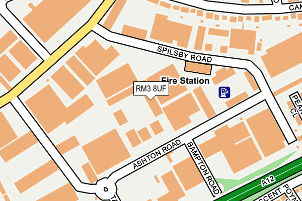 RM3 8UF map - OS OpenMap – Local (Ordnance Survey) RM3 8UF map - OS OpenMap – Local (Ordnance Survey)