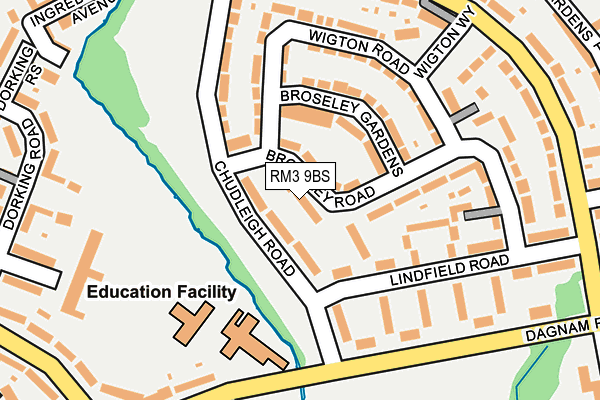 RM3 9BS map - OS OpenMap – Local (Ordnance Survey) RM3 9BS map - OS OpenMap – Local (Ordnance Survey)