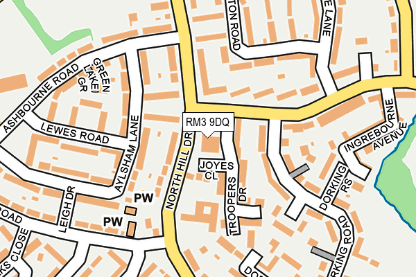 RM3 9DQ map - OS OpenMap – Local (Ordnance Survey) RM3 9DQ map - OS OpenMap – Local (Ordnance Survey)