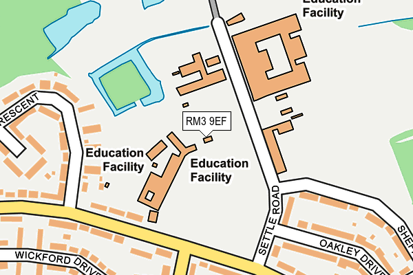 RM3 9EF map - OS OpenMap – Local (Ordnance Survey) RM3 9EF map - OS OpenMap – Local (Ordnance Survey)