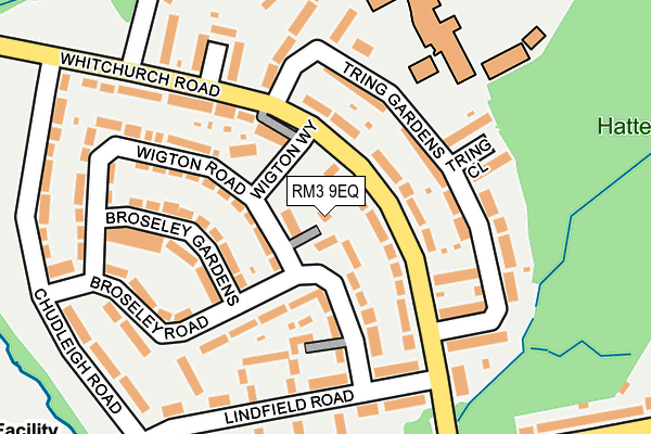 RM3 9EQ map - OS OpenMap – Local (Ordnance Survey) RM3 9EQ map - OS OpenMap – Local (Ordnance Survey)