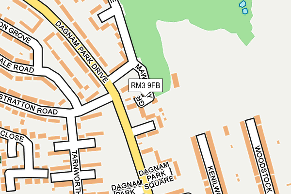 RM3 9FB map - OS OpenMap – Local (Ordnance Survey) RM3 9FB map - OS OpenMap – Local (Ordnance Survey)