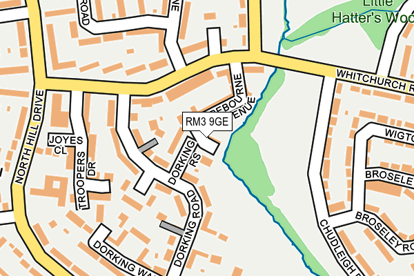 RM3 9GE map - OS OpenMap – Local (Ordnance Survey) RM3 9GE map - OS OpenMap – Local (Ordnance Survey)