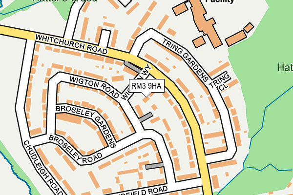 RM3 9HA map - OS OpenMap – Local (Ordnance Survey) RM3 9HA map - OS OpenMap – Local (Ordnance Survey)