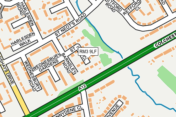 RM3 9LF map - OS OpenMap – Local (Ordnance Survey) RM3 9LF map - OS OpenMap – Local (Ordnance Survey)