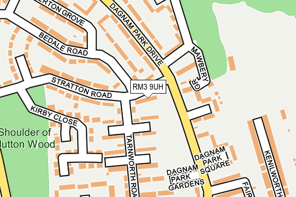 RM3 9UH map - OS OpenMap – Local (Ordnance Survey) RM3 9UH map - OS OpenMap – Local (Ordnance Survey)