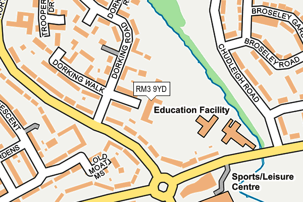 RM3 9YD map - OS OpenMap – Local (Ordnance Survey) RM3 9YD map - OS OpenMap – Local (Ordnance Survey)