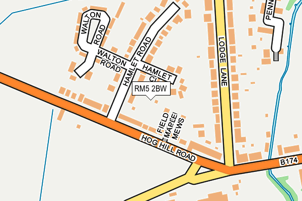 RM5 2BW map - OS OpenMap – Local (Ordnance Survey) RM5 2BW map - OS OpenMap – Local (Ordnance Survey)
