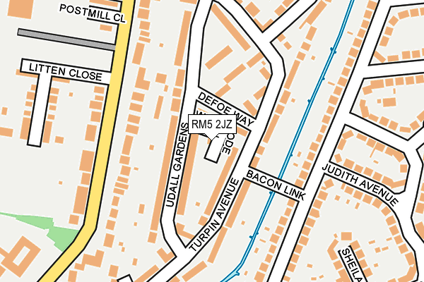RM5 2JZ map - OS OpenMap – Local (Ordnance Survey) RM5 2JZ map - OS OpenMap – Local (Ordnance Survey)