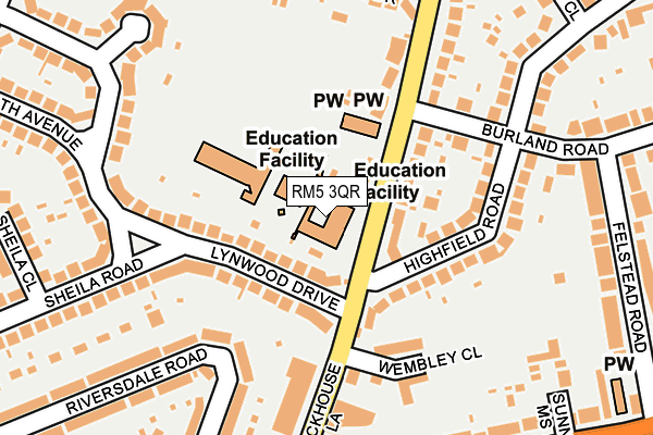 RM5 3QR map - OS OpenMap – Local (Ordnance Survey) RM5 3QR map - OS OpenMap – Local (Ordnance Survey)