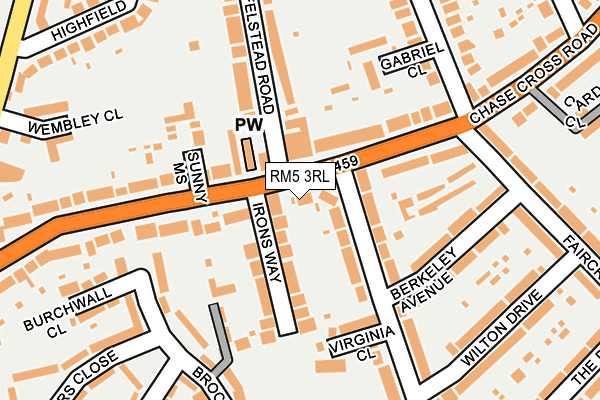 RM5 3RL map - OS OpenMap – Local (Ordnance Survey) RM5 3RL map - OS OpenMap – Local (Ordnance Survey)