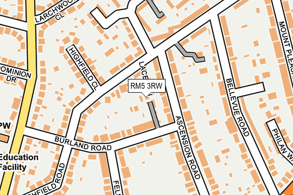RM5 3RW map - OS OpenMap – Local (Ordnance Survey) RM5 3RW map - OS OpenMap – Local (Ordnance Survey)