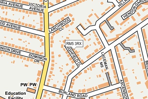 RM5 3RX map - OS OpenMap – Local (Ordnance Survey) RM5 3RX map - OS OpenMap – Local (Ordnance Survey)