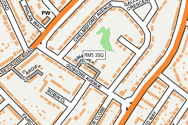 RM5 3SQ map - OS OpenMap – Local (Ordnance Survey) RM5 3SQ map - OS OpenMap – Local (Ordnance Survey)