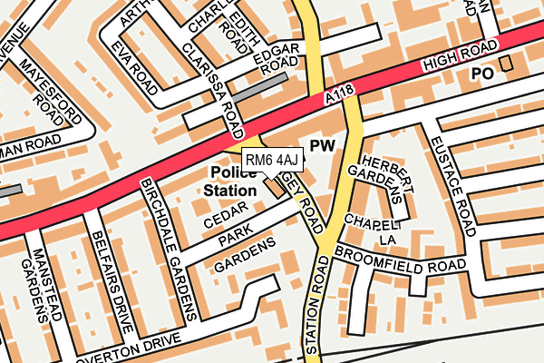 RM6 4AJ map - OS OpenMap – Local (Ordnance Survey) RM6 4AJ map - OS OpenMap – Local (Ordnance Survey)