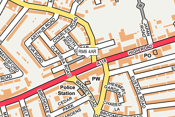 RM6 4AR map - OS OpenMap – Local (Ordnance Survey) RM6 4AR map - OS OpenMap – Local (Ordnance Survey)