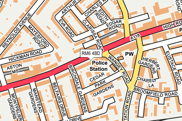 RM6 4BD map - OS OpenMap – Local (Ordnance Survey) RM6 4BD map - OS OpenMap – Local (Ordnance Survey)