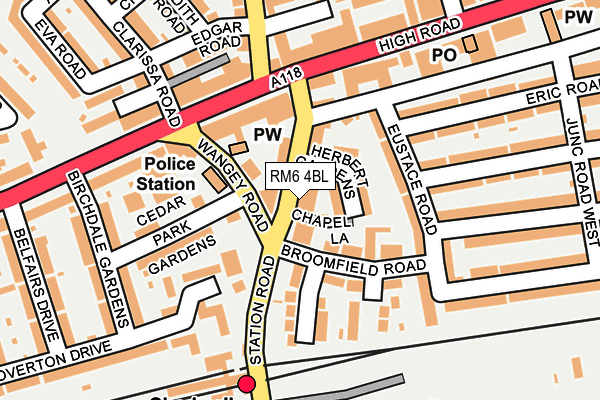 RM6 4BL map - OS OpenMap – Local (Ordnance Survey) RM6 4BL map - OS OpenMap – Local (Ordnance Survey)
