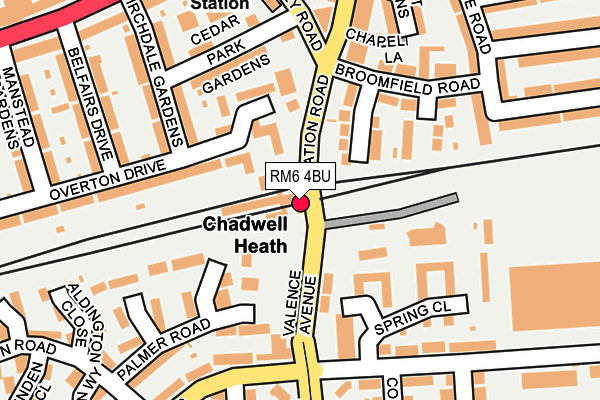 RM6 4BU map - OS OpenMap – Local (Ordnance Survey) RM6 4BU map - OS OpenMap – Local (Ordnance Survey)