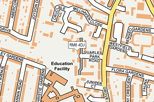 RM6 4DJ map - OS OpenMap – Local (Ordnance Survey) RM6 4DJ map - OS OpenMap – Local (Ordnance Survey)
