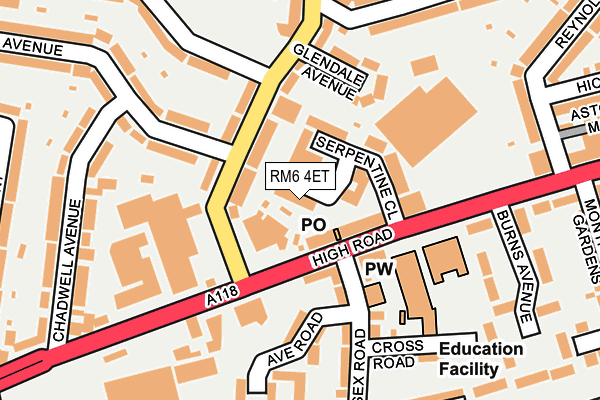 RM6 4ET map - OS OpenMap – Local (Ordnance Survey) RM6 4ET map - OS OpenMap – Local (Ordnance Survey)