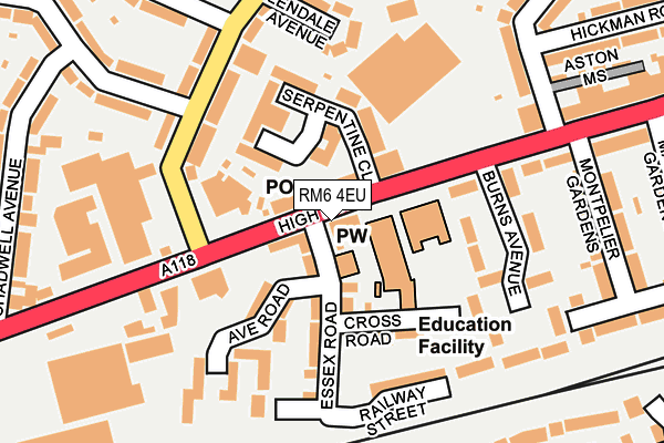 RM6 4EU map - OS OpenMap – Local (Ordnance Survey) RM6 4EU map - OS OpenMap – Local (Ordnance Survey)