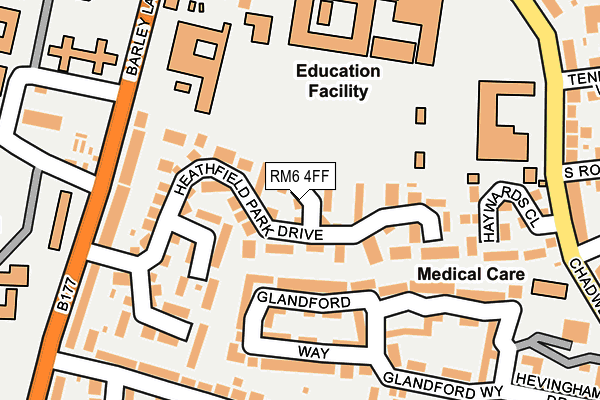 RM6 4FF map - OS OpenMap – Local (Ordnance Survey) RM6 4FF map - OS OpenMap – Local (Ordnance Survey)