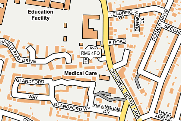 RM6 4FQ map - OS OpenMap – Local (Ordnance Survey) RM6 4FQ map - OS OpenMap – Local (Ordnance Survey)