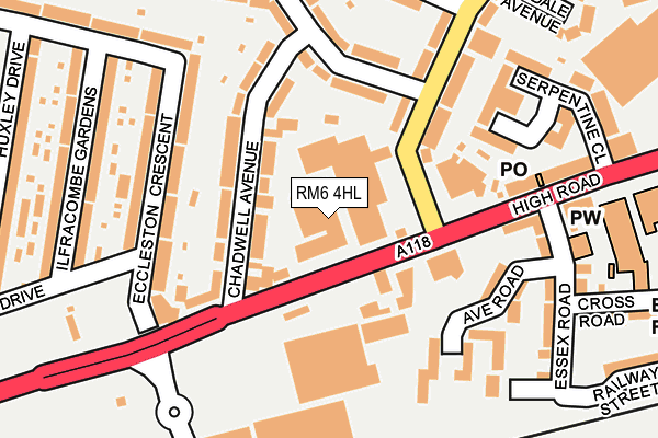 RM6 4HL map - OS OpenMap – Local (Ordnance Survey) RM6 4HL map - OS OpenMap – Local (Ordnance Survey)