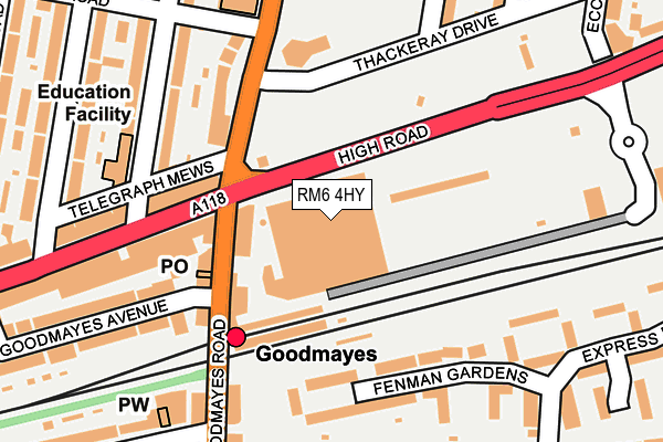 RM6 4HY map - OS OpenMap – Local (Ordnance Survey) RM6 4HY map - OS OpenMap – Local (Ordnance Survey)