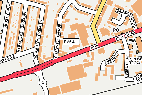RM6 4JL map - OS OpenMap – Local (Ordnance Survey) RM6 4JL map - OS OpenMap – Local (Ordnance Survey)