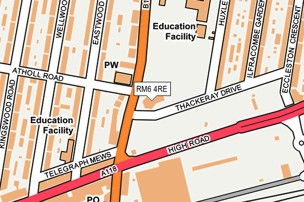RM6 4RE map - OS OpenMap – Local (Ordnance Survey) RM6 4RE map - OS OpenMap – Local (Ordnance Survey)