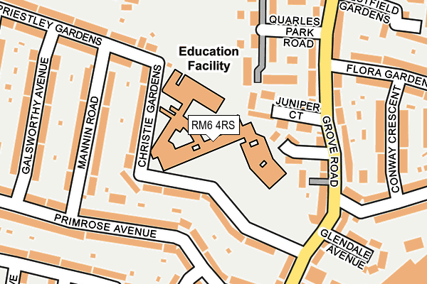 RM6 4RS map - OS OpenMap – Local (Ordnance Survey) RM6 4RS map - OS OpenMap – Local (Ordnance Survey)
