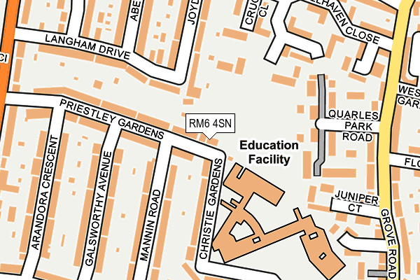 RM6 4SN map - OS OpenMap – Local (Ordnance Survey) RM6 4SN map - OS OpenMap – Local (Ordnance Survey)
