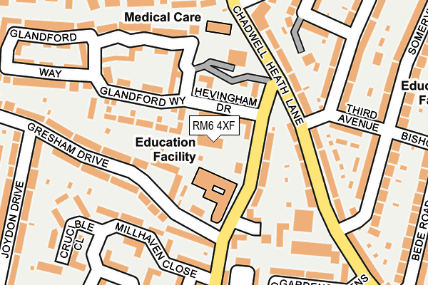 RM6 4XF map - OS OpenMap – Local (Ordnance Survey) RM6 4XF map - OS OpenMap – Local (Ordnance Survey)