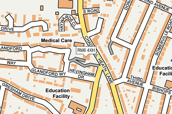 RM6 4XH map - OS OpenMap – Local (Ordnance Survey) RM6 4XH map - OS OpenMap – Local (Ordnance Survey)