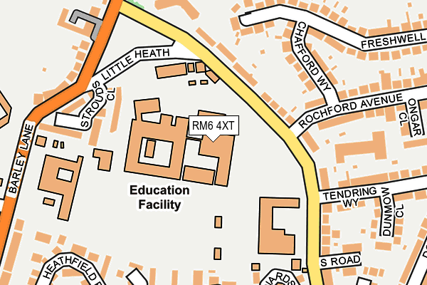 RM6 4XT map - OS OpenMap – Local (Ordnance Survey) RM6 4XT map - OS OpenMap – Local (Ordnance Survey)