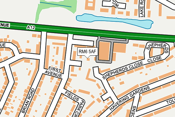 RM6 5AF map - OS OpenMap – Local (Ordnance Survey) RM6 5AF map - OS OpenMap – Local (Ordnance Survey)