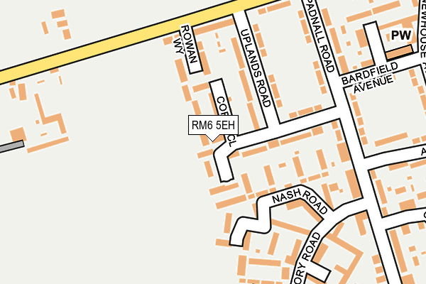 RM6 5EH map - OS OpenMap – Local (Ordnance Survey) RM6 5EH map - OS OpenMap – Local (Ordnance Survey)