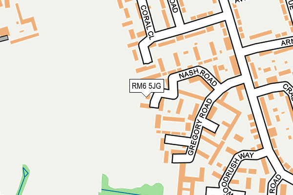 RM6 5JG map - OS OpenMap – Local (Ordnance Survey) RM6 5JG map - OS OpenMap – Local (Ordnance Survey)