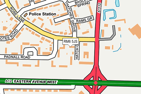 RM6 5JS map - OS OpenMap – Local (Ordnance Survey) RM6 5JS map - OS OpenMap – Local (Ordnance Survey)