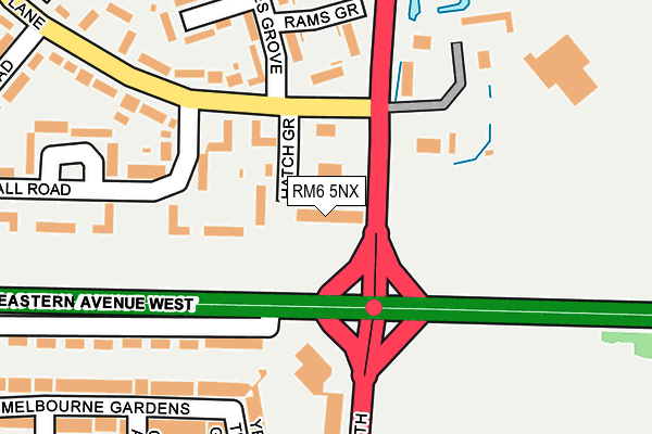 RM6 5NX map - OS OpenMap – Local (Ordnance Survey) RM6 5NX map - OS OpenMap – Local (Ordnance Survey)