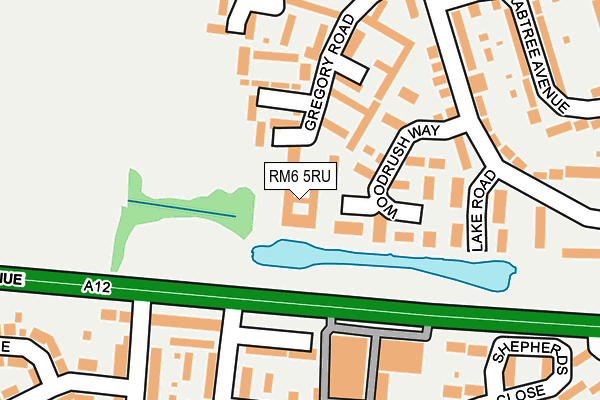 RM6 5RU map - OS OpenMap – Local (Ordnance Survey) RM6 5RU map - OS OpenMap – Local (Ordnance Survey)