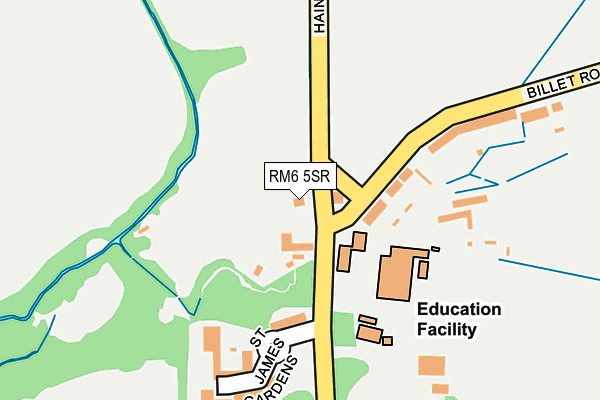 RM6 5SR map - OS OpenMap – Local (Ordnance Survey) RM6 5SR map - OS OpenMap – Local (Ordnance Survey)