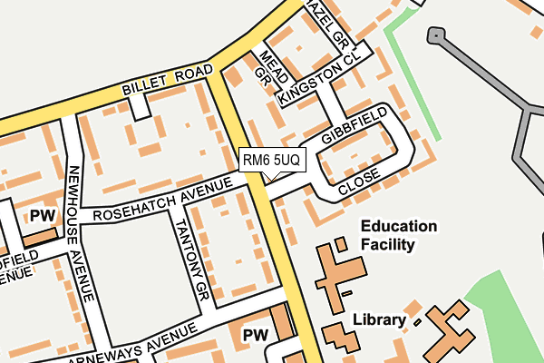 RM6 5UQ map - OS OpenMap – Local (Ordnance Survey) RM6 5UQ map - OS OpenMap – Local (Ordnance Survey)