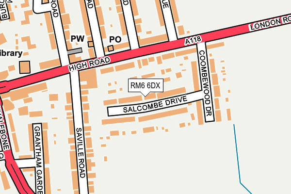 RM6 6DX map - OS OpenMap – Local (Ordnance Survey) RM6 6DX map - OS OpenMap – Local (Ordnance Survey)