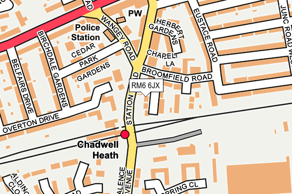 RM6 6JX map - OS OpenMap – Local (Ordnance Survey) RM6 6JX map - OS OpenMap – Local (Ordnance Survey)