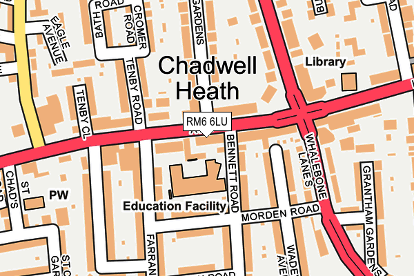 RM6 6LU map - OS OpenMap – Local (Ordnance Survey)