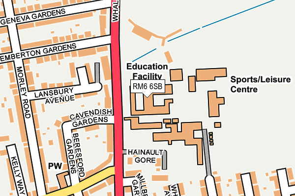 RM6 6SB map - OS OpenMap – Local (Ordnance Survey)