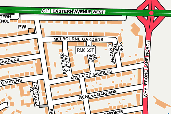 RM6 6ST map - OS OpenMap – Local (Ordnance Survey) RM6 6ST map - OS OpenMap – Local (Ordnance Survey)
